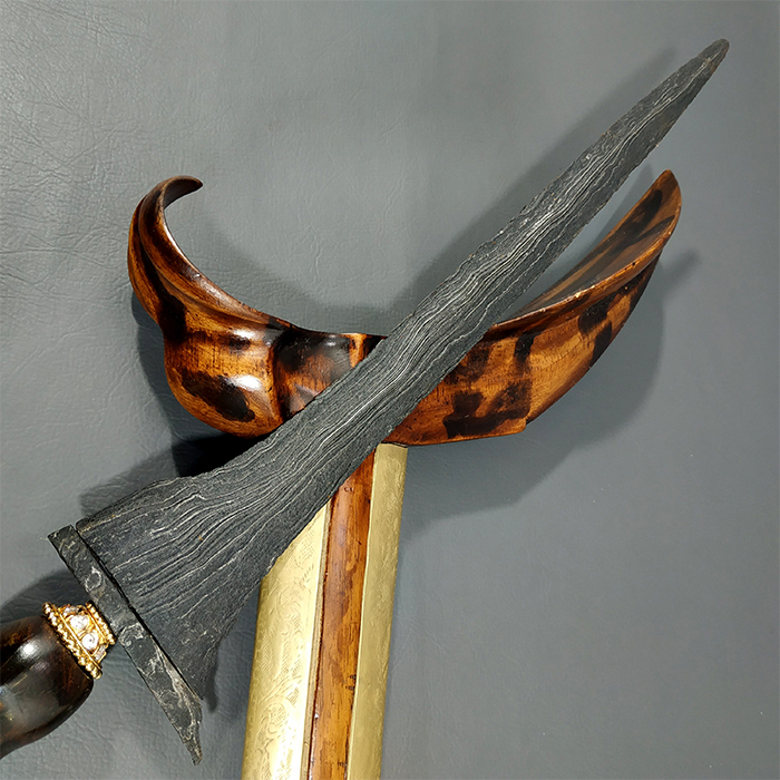 Keris Bethok brojol Pamor Adeg Mrambut Sepuh Kuno - Gambar 2