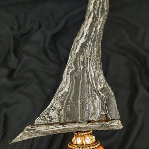 Keris Kolonadah Luk 5 Pamor Banyu Mili Sepuh Kuno Tua - Gambar 3