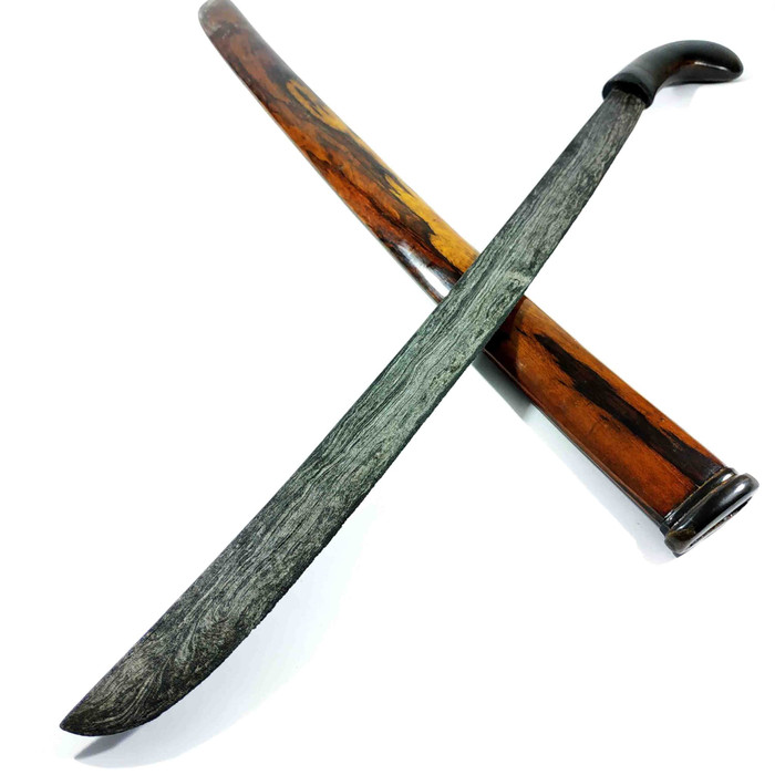 Pedang Kuno Golok Sabet Pamor Mrambut Tangguh Mataram Sepuh - Gambar 2