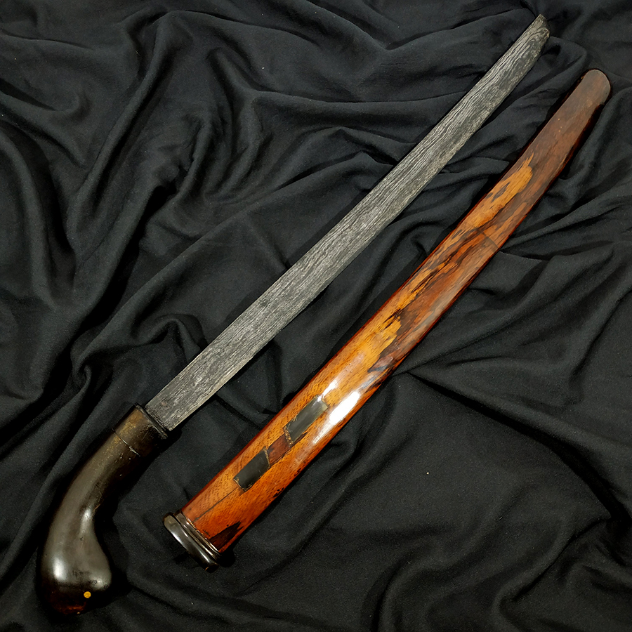 Pedang Kuno Golok Sabet Pamor Mrambut Tangguh Mataram Sepuh - Gambar 5