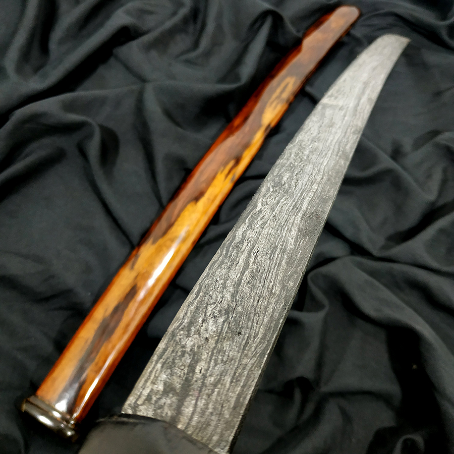 Pedang Kuno Golok Sabet Pamor Mrambut Tangguh Mataram Sepuh - Gambar 6